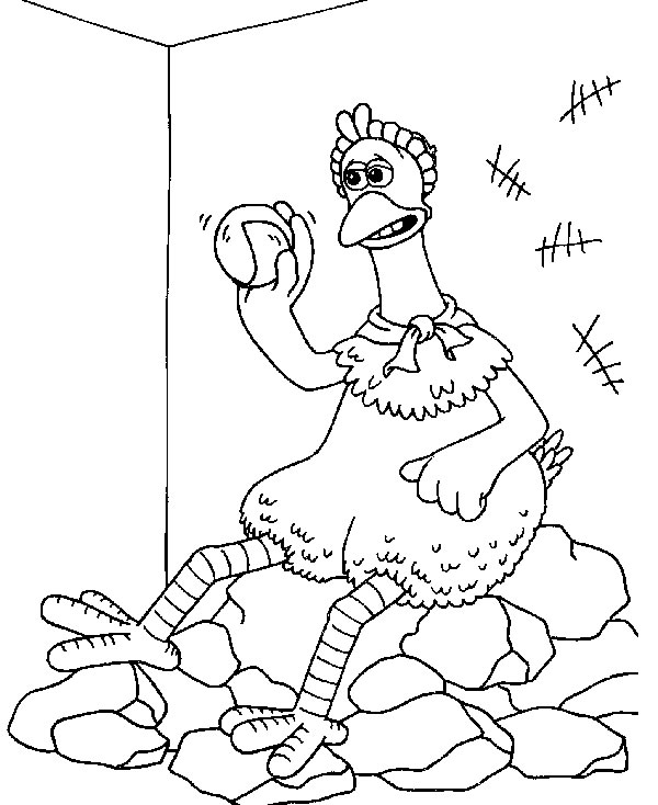 Plansa de colorat cu Chicken run 44 39